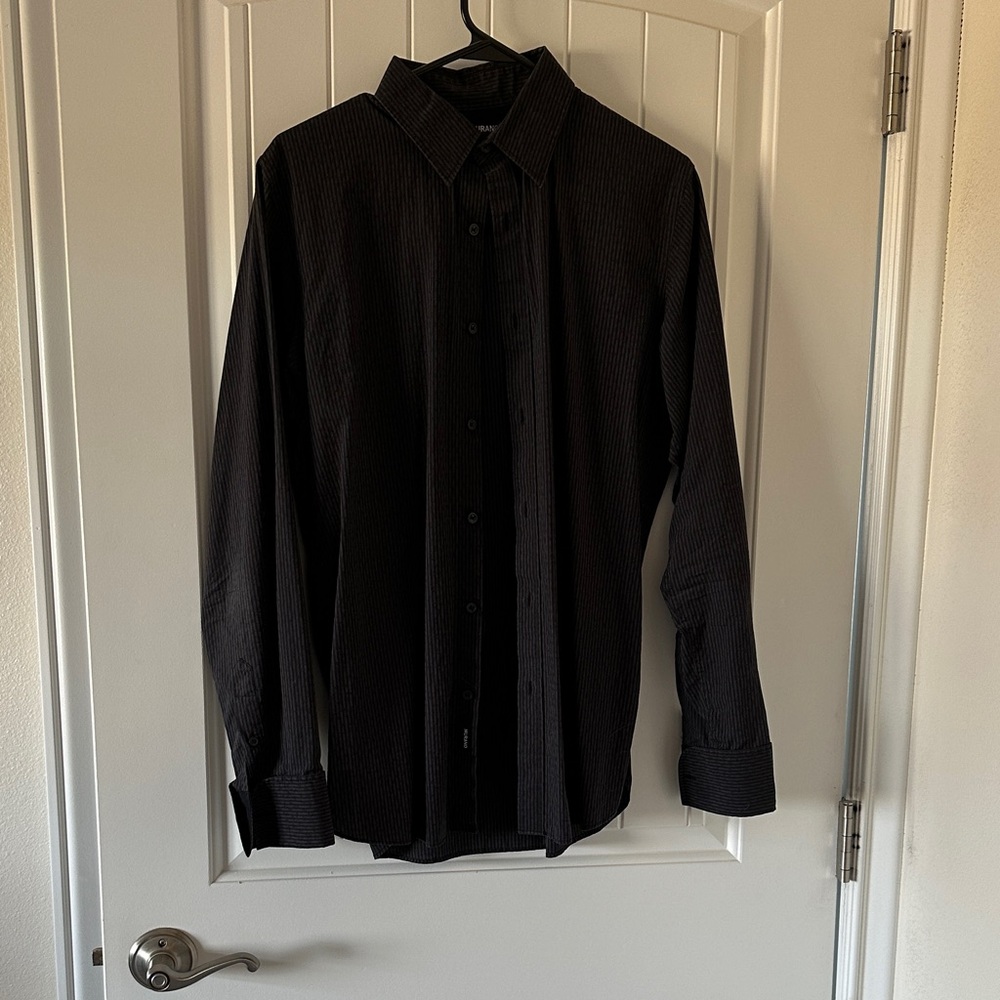 Murano Men's Black Dress Shirt